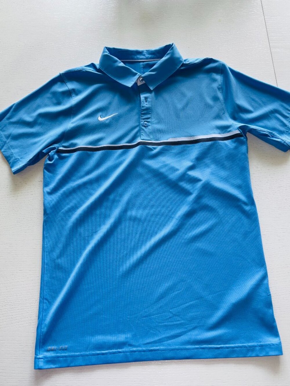 Nike Dri-Fit Mens Polo - Carolina Blue - Size Small